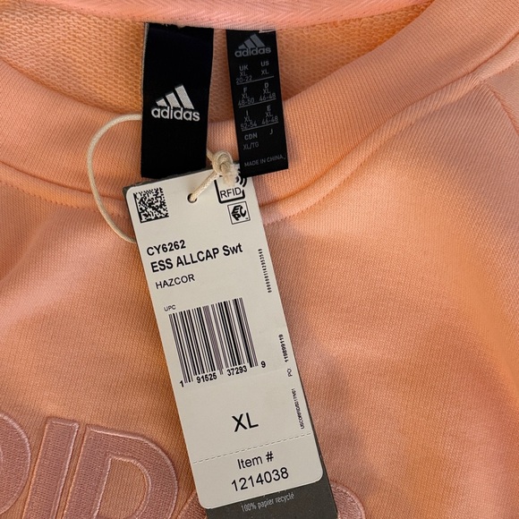 Adidas Women's Light Pink Sweatshirt XL - Picture 7 of 9